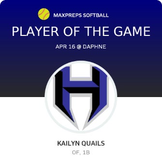 #13 Kailyn Quails Player of the Game badge
