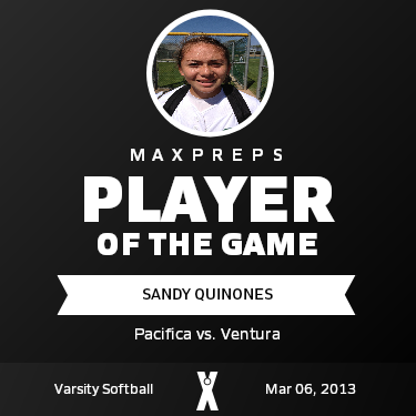 #6 Sandy Quinones Player of the Game badge