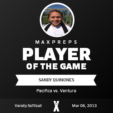 #6 Sandy Quinones Player of the Game badge