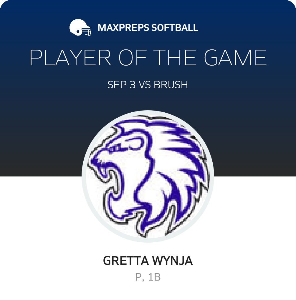 #9 Gretta Wynja Player of the Game badge