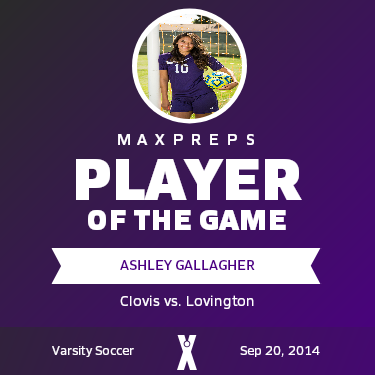 #10 Ashley Gallagher Player of the Game badge