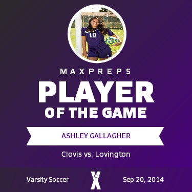 #10 Ashley Gallagher Player of the Game badge