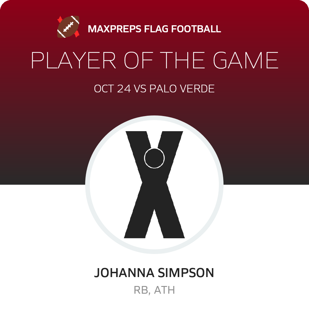 #1 Johanna Simpson Player of the Game badge
