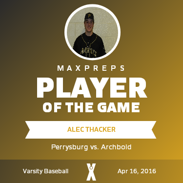 #6 Alec Thacker Player of the Game badge