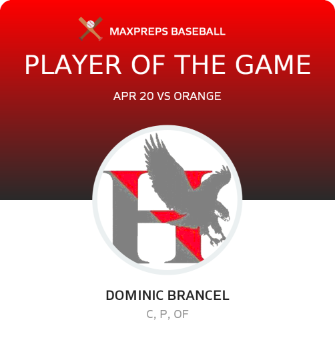 #23 Dominic Brancel Player of the Game badge