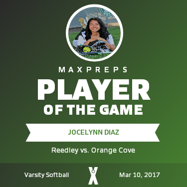 Jocelynn Diaz Player of the Game badge