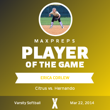 #24 Erica Corlew Player of the Game badge