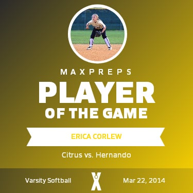 #24 Erica Corlew Player of the Game badge