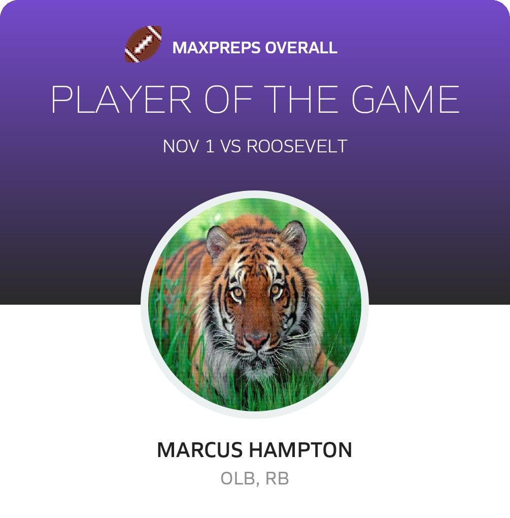 #7 Marcus Hampton Player of the Game badge