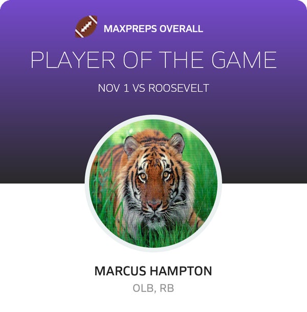 #7 Marcus Hampton Player of the Game badge