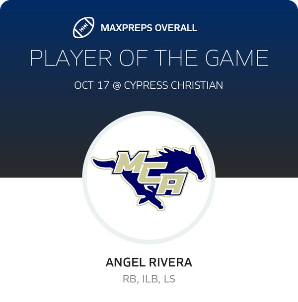 #12 Angel Rivera Player of the Game badge