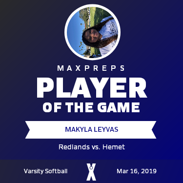 #13 Makyla Leyvas Player of the Game badge