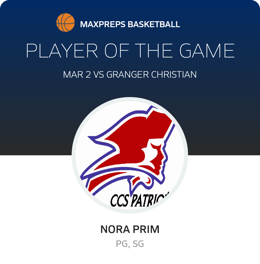 #5 Nora Prim Player of the Game badge
