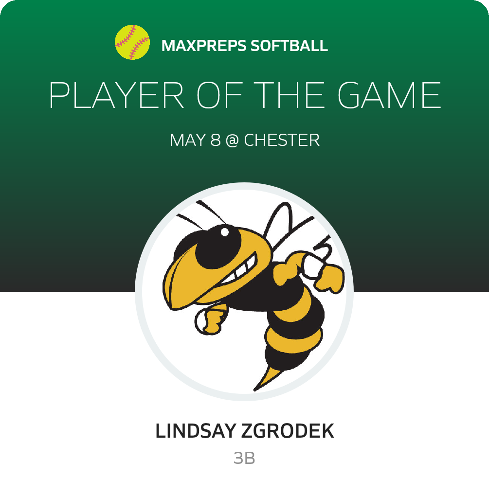 #16 Lindsay Zgrodek Player of the Game badge