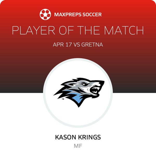 #14 Kason Krings Player of the Game badge