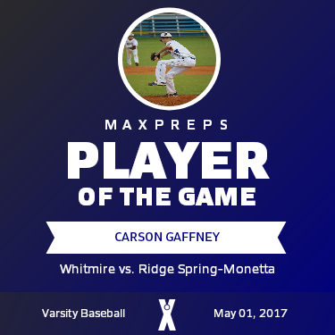 #7 Carson Gaffney Player of the Game badge