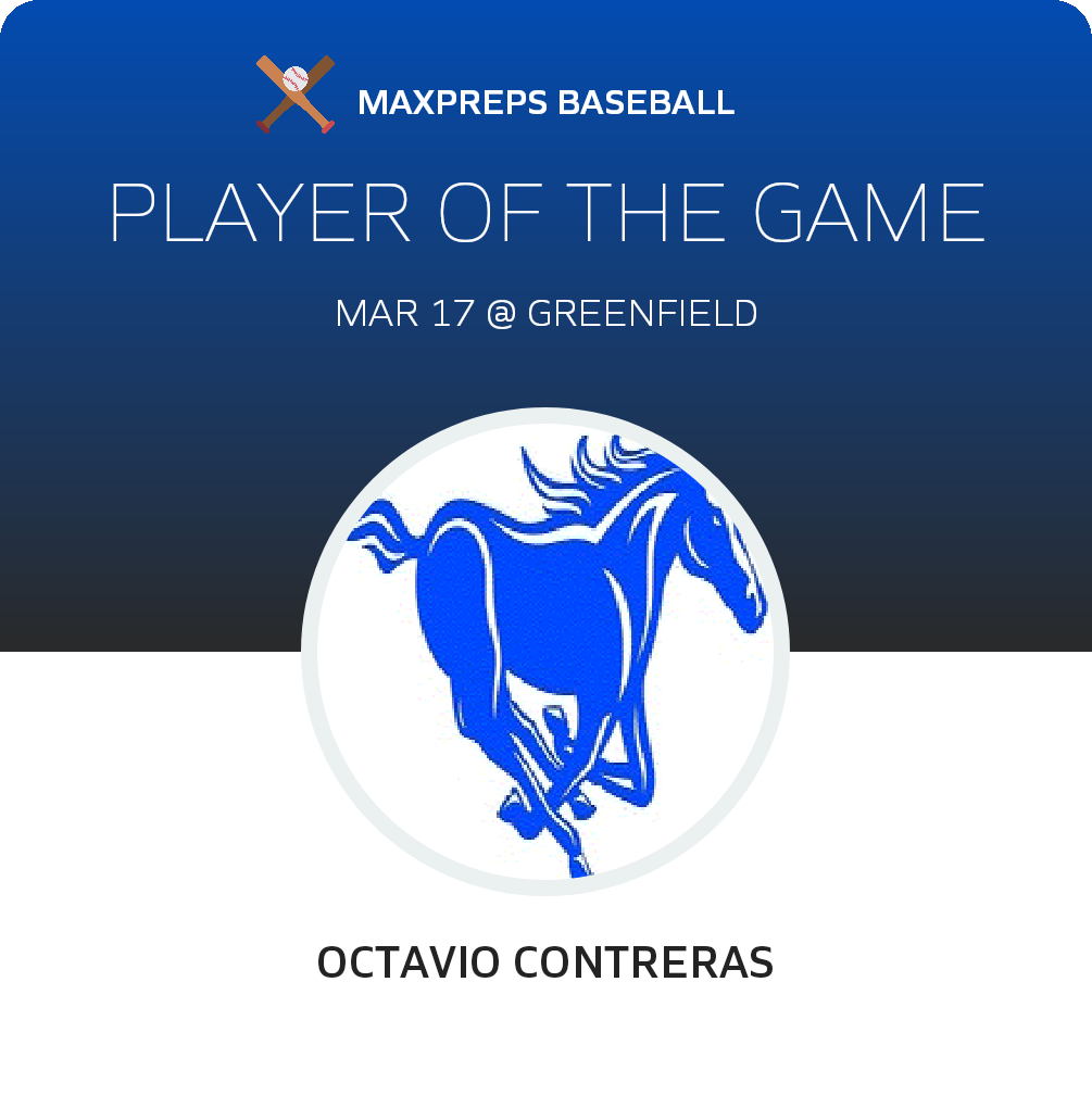 #8 Octavio Contreras Player of the Game badge