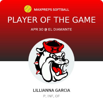 #00 Lillianna Garcia Player of the Game badge
