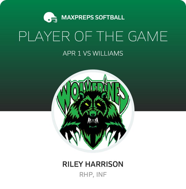 #4 Riley Harrison Player of the Game badge