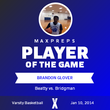 #10 Brandon Glover Player of the Game badge