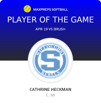 #8 Cathrine Heckman Player of the Game badge
