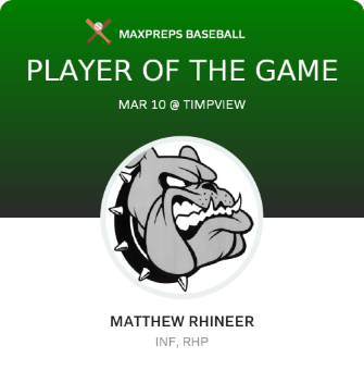#17 Matthew Rhineer Player of the Game badge