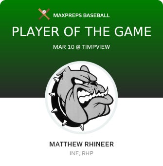 #17 Matthew Rhineer Player of the Game badge