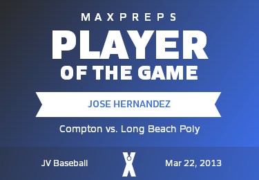 #9 Jose Hernandez Player of the Game badge