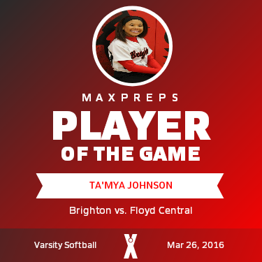 #1 Ta'mya Johnson Player of the Game badge