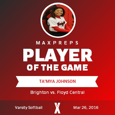 #1 Ta'mya Johnson Player of the Game badge
