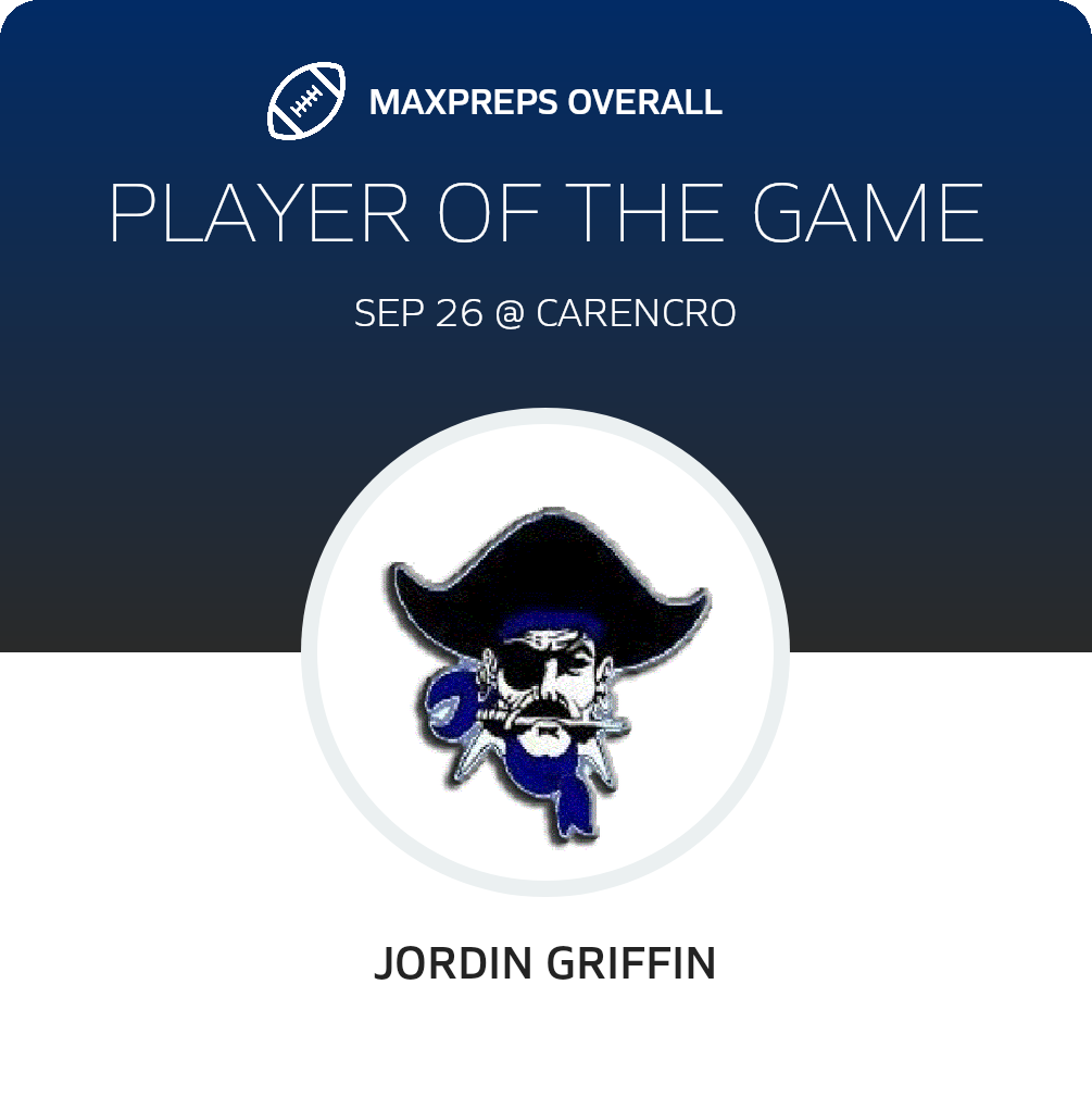 #10 Jordin Griffin Player of the Game badge
