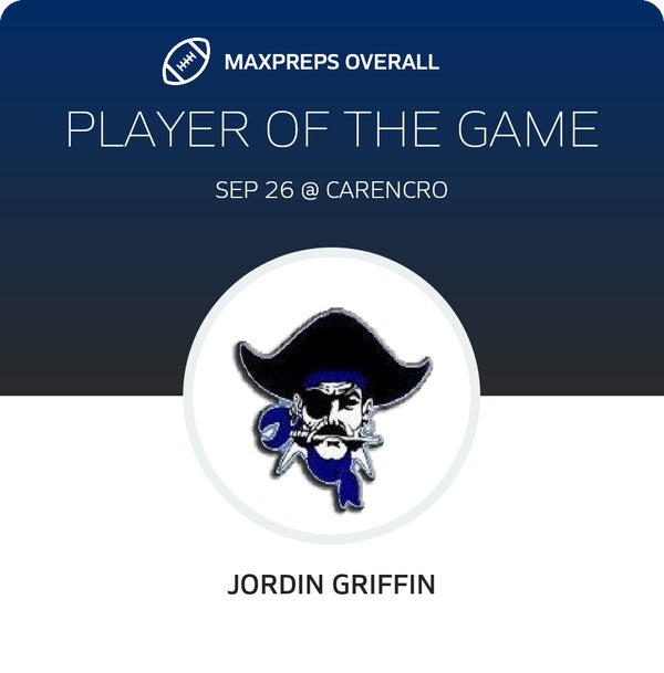 #10 Jordin Griffin Player of the Game badge