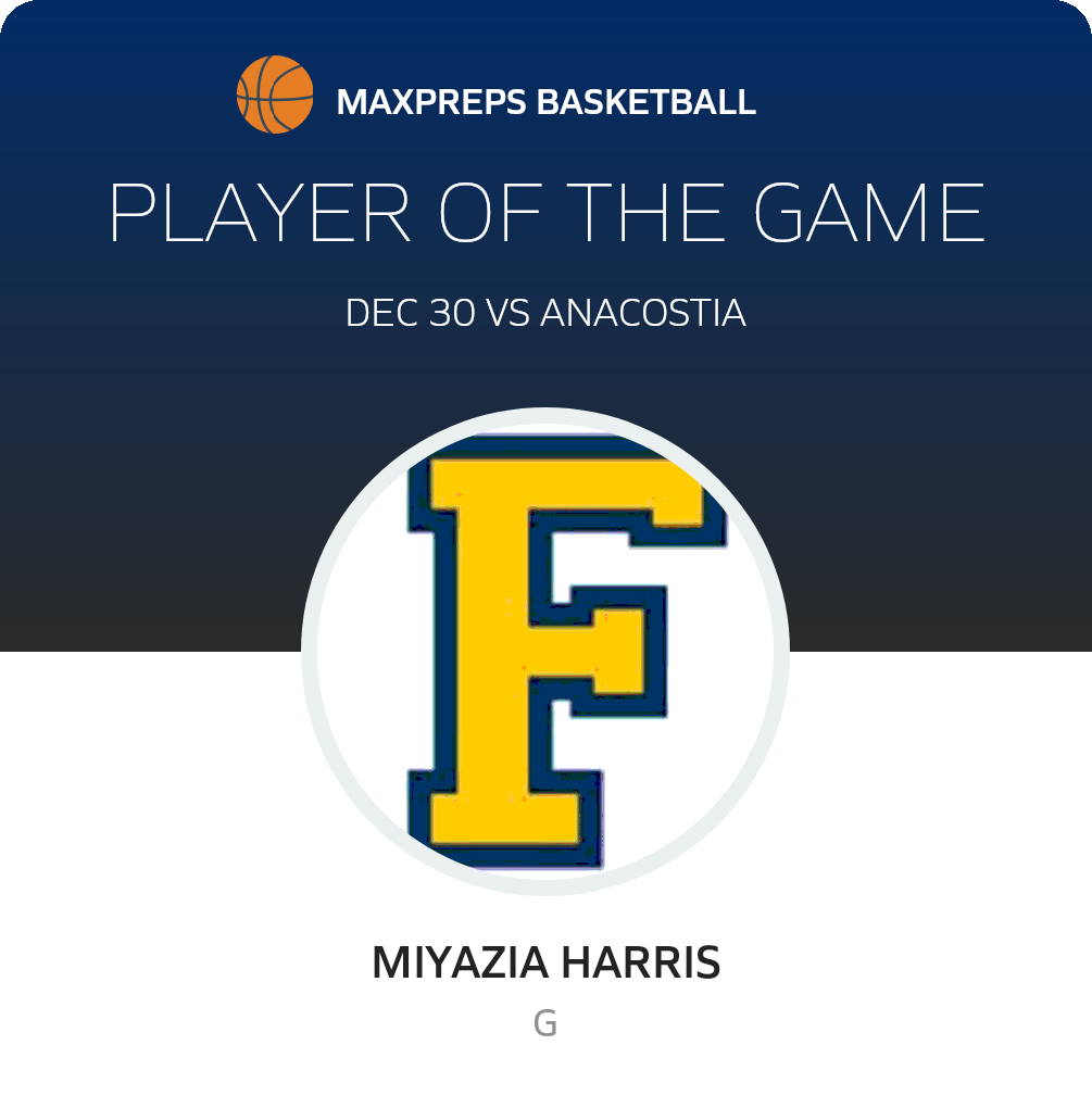 #3 Miyazia Harris Player of the Game badge