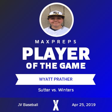 #12 Wyatt Prather Player of the Game badge