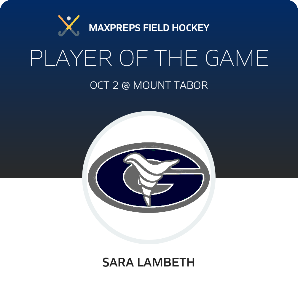 #20 Sara Lambeth Player of the Game badge