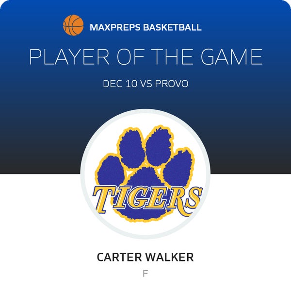 #23 Carter Walker Player of the Game badge