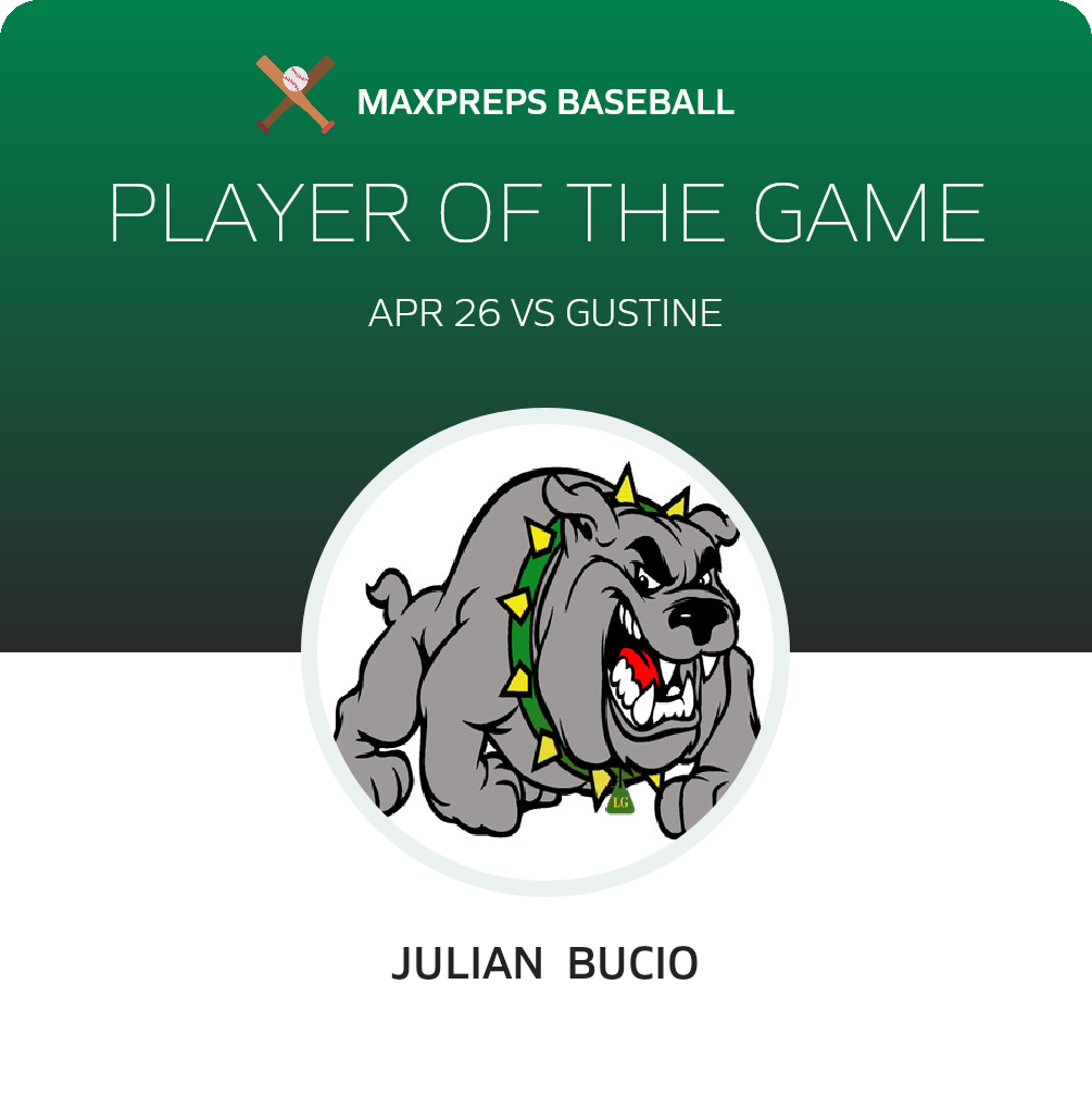 #1 Julian  Bucio Player of the Game badge
