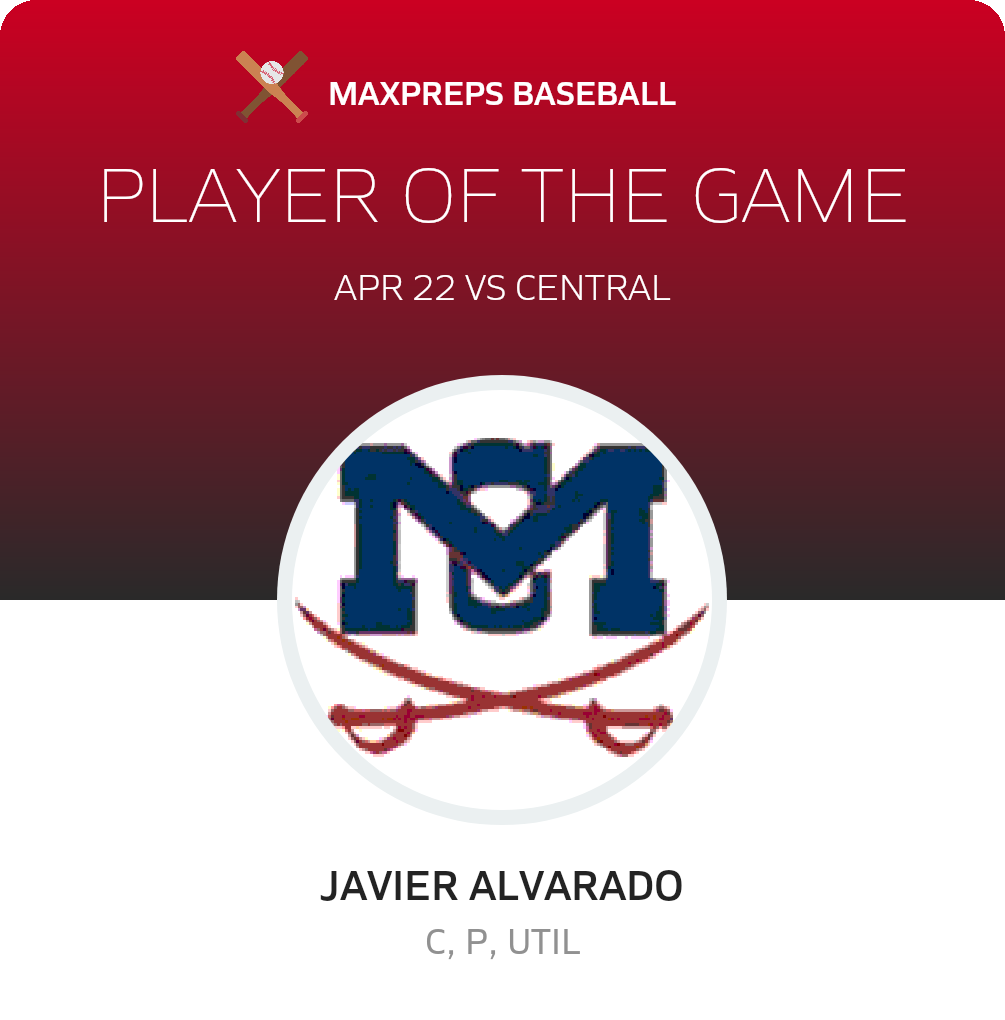 #2 Javier Alvarado Player of the Game badge