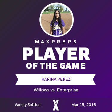 #15 Karina Perez Player of the Game badge