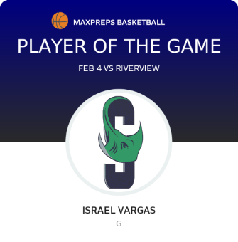 #3 Israel Vargas Player of the Game badge