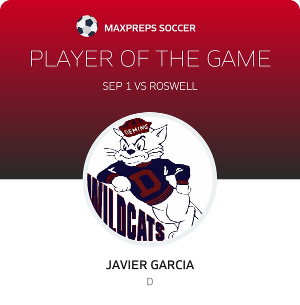 #5 Javier Garcia Player of the Game badge