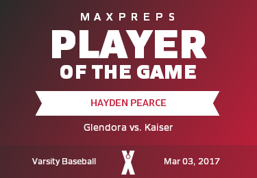 #16 Hayden Pearce Player of the Game badge
