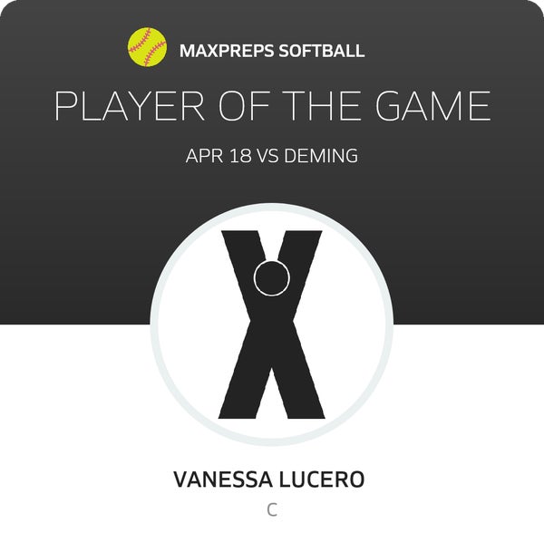 #6 Vanessa Lucero Player of the Game badge