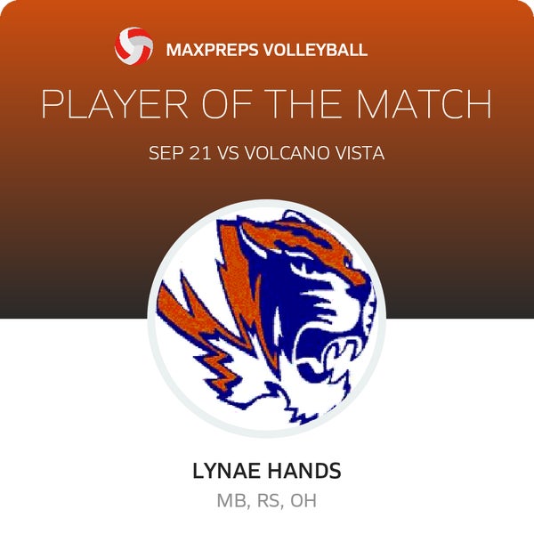 #12 Lynae Hands Player of the Game badge