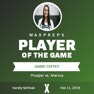 #10 Gabby Coffey Player of the Game badge