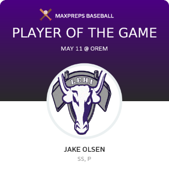 #4 Jake Olsen Player of the Game badge