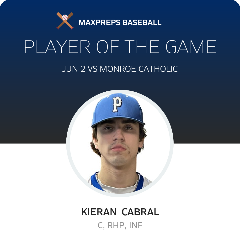#5 Kieran  Cabral Player of the Game badge