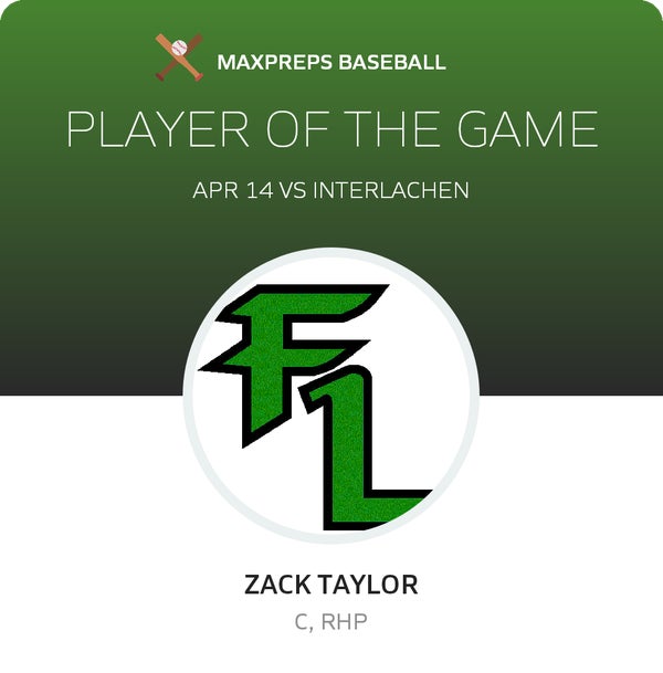 #7 Zack Taylor Player of the Game badge