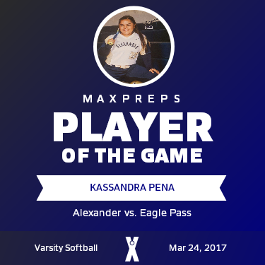 #29 Kassandra Pena Player of the Game badge