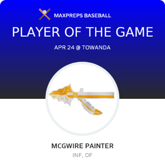 #14 McGwire Painter Player of the Game badge